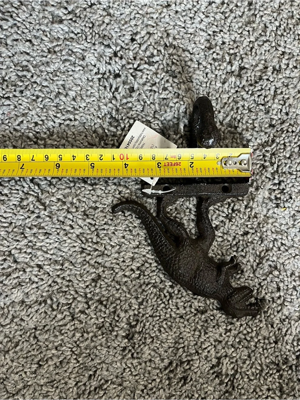 Hobby Lobby Black Dinosaur T-Rex Wall Hooks - Set of 2